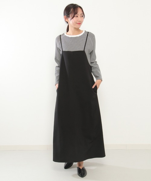 ikka（イッカ）の「キャミワンピアンサンブル（ワンピース・レディース・ブラック/ベージュ・S/M/L）」の4枚目の写真