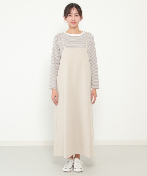 ikka（イッカ）の「キャミワンピアンサンブル（ワンピース・レディース・ブラック/ベージュ・S/M/L）」の8枚目の写真