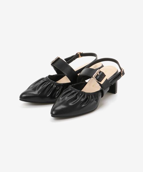 MAJESTIC LEGON（マジェスティックレゴン）の「ふかふかフィットギャザーミュール（サンダル・レディース・ブラック/アイボリー・SMALL/MEDIUM/LARGE/X-LARGE）」の21枚目の写真