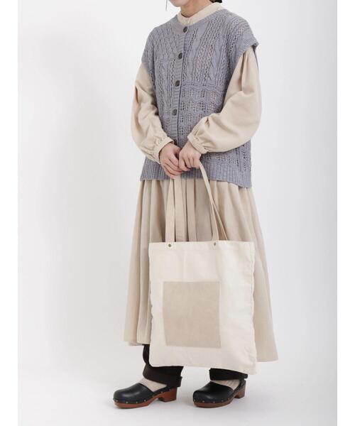 Samansa Mos2（サマンサ モスモス）の「キャンバストートバッグ（ハンドバッグ・レディース・キャメル/ベージュ・ﾌﾘ-）」の11枚目の写真