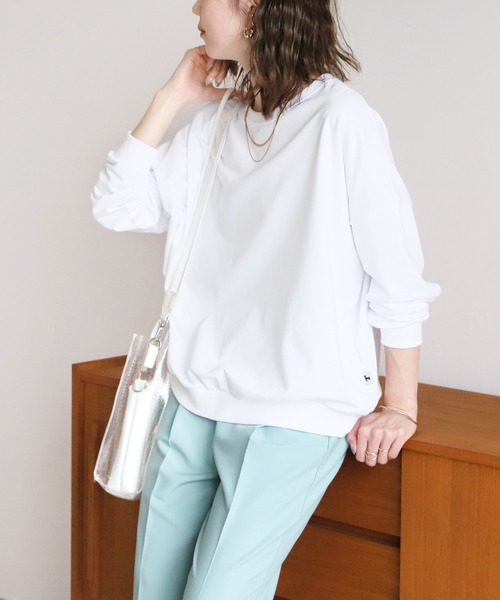 reca（レカ）の「シンプルクルーネックプルオーバー（スウェット・レディース・オフホワイト/ブラック/イエロー系その他・FREE）」の16枚目の写真