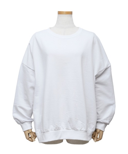 reca（レカ）の「シンプルクルーネックプルオーバー（スウェット・レディース・オフホワイト/ブラック/イエロー系その他・FREE）」の8枚目の写真