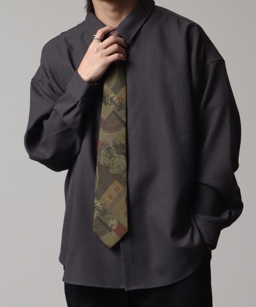 Art re A select（アトリエセレクト）の「Pattern Print Necktie/総柄とろみネクタイ（ネクタイ・メンズ・A/C/D/E/F/H/J/L/M/N/O/G/P/Q/R・FREE）」の13枚目の写真