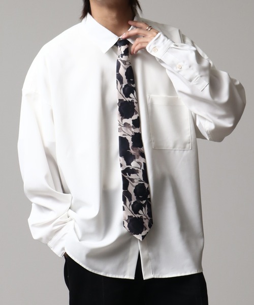 完売品 オリミ PURITANS TIE SHIRT シャツ クロコ調 ネクタイ MEN'S BIGI ネクタイ 「TIE YOUR TIE(タイユアタイ)」ジオ