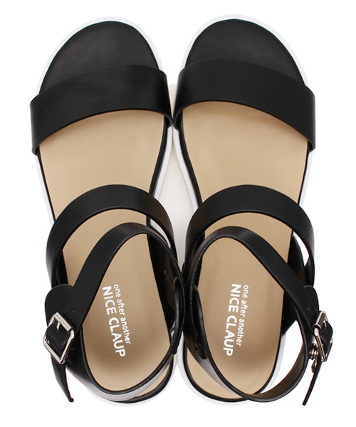 one after another NICE CLAUP（ワンアフターアナザーナイスクラップ）の「【SEDA8月号掲載 ナイスクラップ】 フラットサンダル（その他シューズ・レディース・オフホワイト/ブラック・LARGE/MEDIUM/SMALL）」の10枚目の写真