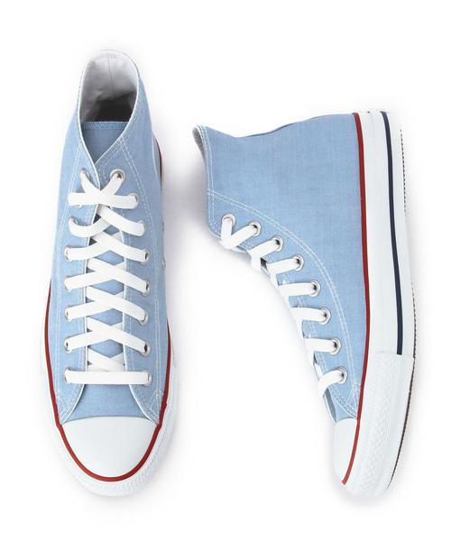 CONVERSE(コンバース)の「CONVERSE SHIRTINGハイカット/BCCONVERSE SHIRTING HI◆(スニーカー・レディース・ホワイト/ライトブルー・23cm/24cm/25cm)」の1枚目の写真