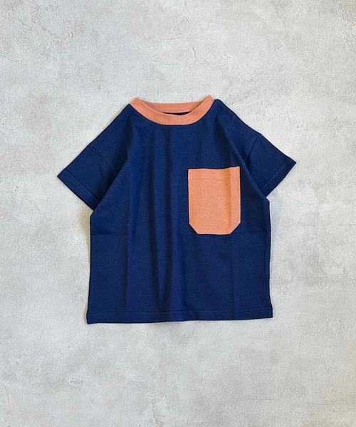 Life Support Products(ライフサポートプロダクツ)の「配色ポケットT(80~150cm)(Tシャツ/カットソー・キッズ・ライトピンク/エメラルド/カーキ/オフホワイト/ホワイト系その他/レッド/ネイビー/マスタード/グリーン系その他/ブルー系その他/チャコール/オレンジ・80/90/95/100/110/120/130/140/150)」の7枚目の写真