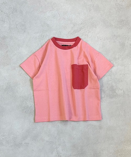 Life Support Products(ライフサポートプロダクツ)の「配色ポケットT(80~150cm)(Tシャツ/カットソー・キッズ・ライトピンク/エメラルド/カーキ/オフホワイト/ホワイト系その他/レッド/ネイビー/マスタード/グリーン系その他/ブルー系その他/チャコール/オレンジ・80/90/95/100/110/120/130/140/150)」の10枚目の写真