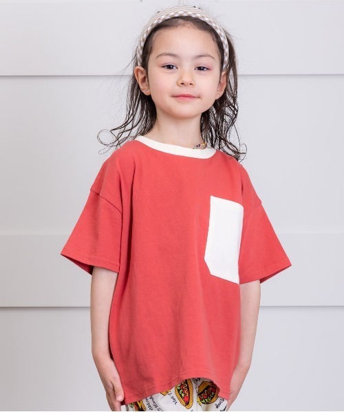 Life Support Products(ライフサポートプロダクツ)の「配色ポケットT(80~150cm)(Tシャツ/カットソー・キッズ・ライトピンク/エメラルド/カーキ/オフホワイト/ホワイト系その他/レッド/ネイビー/マスタード/グリーン系その他/ブルー系その他/チャコール/オレンジ・80/90/95/100/110/120/130/140/150)」の11枚目の写真