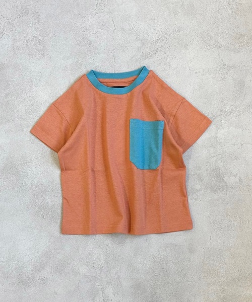 Life Support Products(ライフサポートプロダクツ)の「配色ポケットT(80~150cm)(Tシャツ/カットソー・キッズ・ライトピンク/エメラルド/カーキ/オフホワイト/ホワイト系その他/レッド/ネイビー/マスタード/グリーン系その他/ブルー系その他/チャコール/オレンジ・80/90/95/100/110/120/130/140/150)」の12枚目の写真