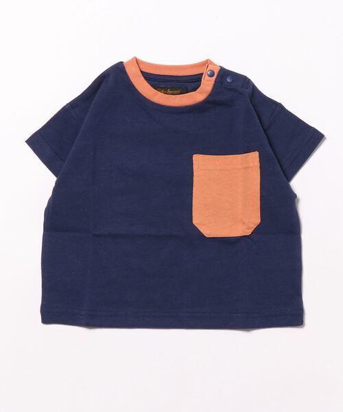 Life Support Products(ライフサポートプロダクツ)の「配色ポケットT(80~150cm)(Tシャツ/カットソー・キッズ・ライトピンク/エメラルド/カーキ/オフホワイト/ホワイト系その他/レッド/ネイビー/マスタード/グリーン系その他/ブルー系その他/チャコール/オレンジ・80/90/95/100/110/120/130/140/150)」の13枚目の写真