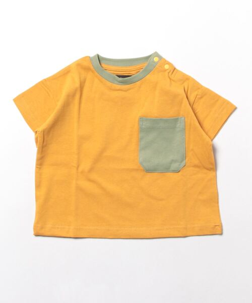 Life Support Products(ライフサポートプロダクツ)の「配色ポケットT(80~150cm)(Tシャツ/カットソー・キッズ・ライトピンク/エメラルド/カーキ/オフホワイト/ホワイト系その他/レッド/ネイビー/マスタード/グリーン系その他/ブルー系その他/チャコール/オレンジ・80/90/95/100/110/120/130/140/150)」の14枚目の写真