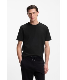 バブルジャカードストラクチャー コットンブレンド Tシャツ