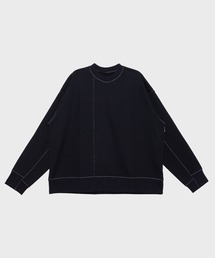 【LiNoH】CONTRAST STITCH SWEAT PO/コントラストステッチスウェットプルオーバー