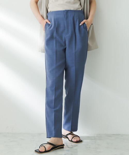 SENSE OF PLACE by URBAN RESEARCH（センスオブプレイスバイアーバンリサーチ）の「リネンライクハイウエストテーパードパンツ（その他パンツ・レディース・チャコールグレー/ライトベージュ/ブラック/ブルー・TALL/X-SMALL/LARGE/SMALL/MEDIUM）」の4枚目の写真