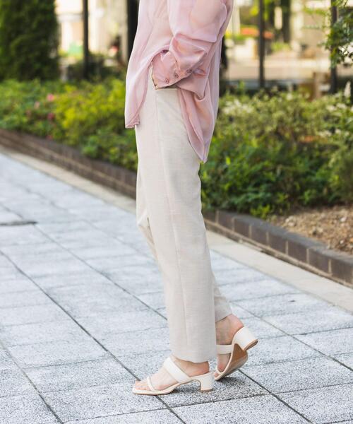 SENSE OF PLACE by URBAN RESEARCH（センスオブプレイスバイアーバンリサーチ）の「リネンライクハイウエストテーパードパンツ（その他パンツ・レディース・チャコールグレー/ライトベージュ/ブラック/ブルー・TALL/X-SMALL/LARGE/SMALL/MEDIUM）」の6枚目の写真