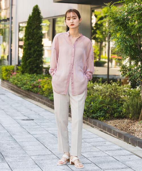 SENSE OF PLACE by URBAN RESEARCH（センスオブプレイスバイアーバンリサーチ）の「リネンライクハイウエストテーパードパンツ（その他パンツ・レディース・チャコールグレー/ライトベージュ/ブラック/ブルー・TALL/X-SMALL/LARGE/SMALL/MEDIUM）」の8枚目の写真