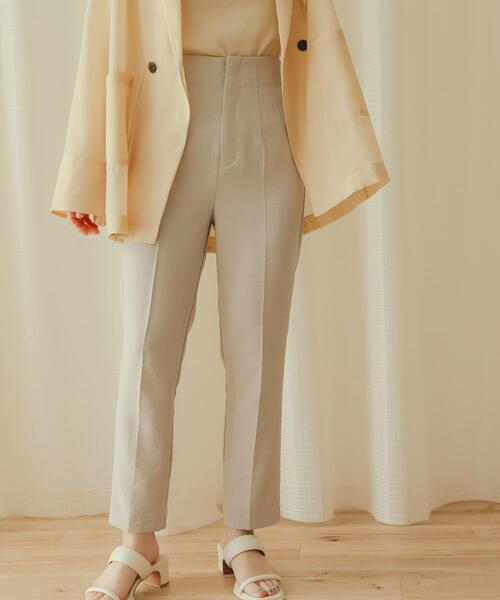 SENSE OF PLACE by URBAN RESEARCH（センスオブプレイスバイアーバンリサーチ）の「リネンライクハイウエストテーパードパンツ（その他パンツ・レディース・チャコールグレー/ライトベージュ/ブラック/ブルー・TALL/X-SMALL/LARGE/SMALL/MEDIUM）」の12枚目の写真