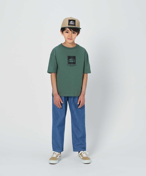 CAMP7（キャンプセブン）の「【CAMP7】モチーフロゴＴシャツ（Tシャツ/カットソー・キッズ・ブラック/グリーン・130/150/140/120/160/105）」の6枚目の写真