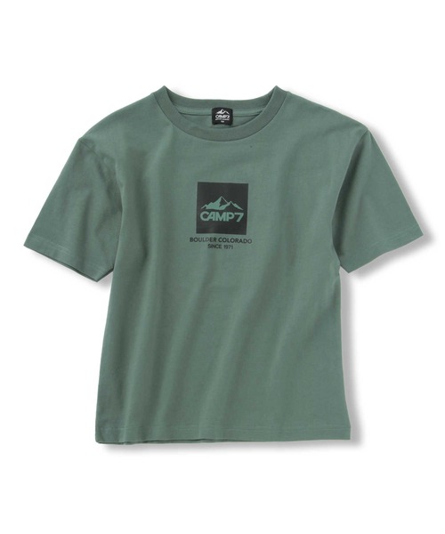 CAMP7（キャンプセブン）の「【CAMP7】モチーフロゴＴシャツ（Tシャツ/カットソー・キッズ・ブラック/グリーン・130/150/140/120/160/105）」の15枚目の写真