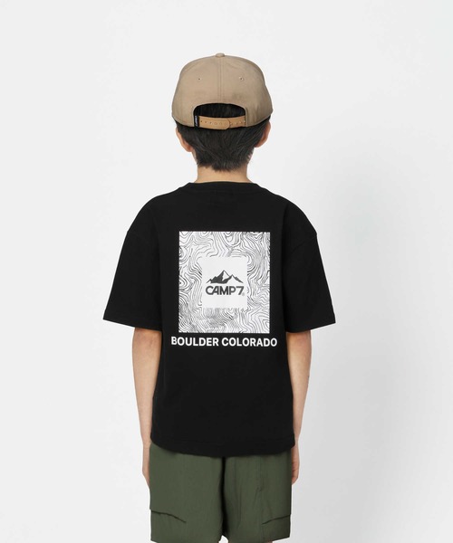 CAMP7（キャンプセブン）の「【CAMP7】モチーフロゴＴシャツ（Tシャツ/カットソー・キッズ・ブラック/グリーン・130/150/140/120/160/105）」の3枚目の写真