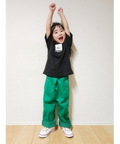 CAMP7（キャンプセブン）の「【CAMP7】モチーフロゴＴシャツ（Tシャツ/カットソー・キッズ・ブラック/グリーン・130/150/140/120/160/105）」の12枚目の写真