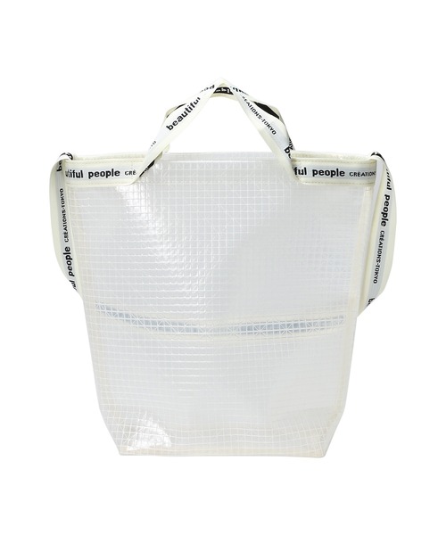 beautiful people(ビューティフルピープル)の「beautiful people plaid vinyl logo tape shoulder bag 1000611931(ショルダーバッグ・レディース・クリア・FREE)」の6枚目の写真