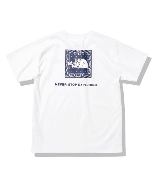 THE NORTH FACE(ザノースフェイス)の「THE NORTH FACE S/S Bandana Square Logo Tee NTW32349(Tシャツ/カットソー・レディース・ネイビー/オレンジ/ホワイト/ブラック・LARGE/MEDIUM/SMALL)」の2枚目の写真