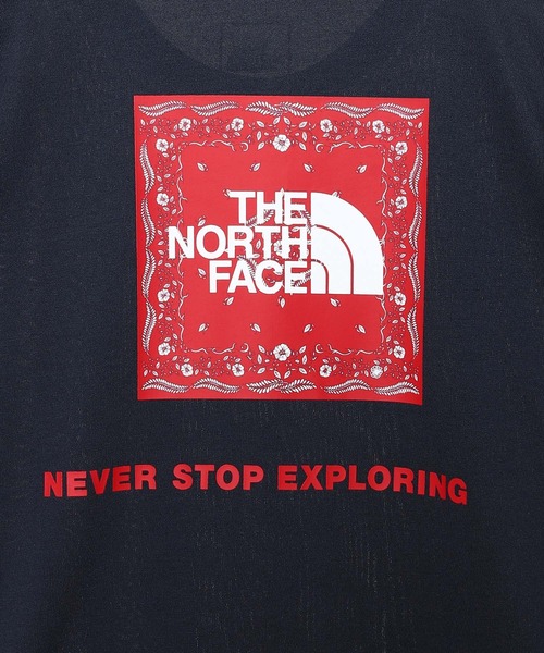 THE NORTH FACE(ザノースフェイス)の「THE NORTH FACE S/S Bandana Square Logo Tee NTW32349(Tシャツ/カットソー・レディース・ネイビー/オレンジ/ホワイト/ブラック・LARGE/MEDIUM/SMALL)」の6枚目の写真