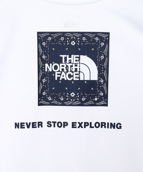 THE NORTH FACE(ザノースフェイス)の「THE NORTH FACE S/S Bandana Square Logo Tee NTW32349(Tシャツ/カットソー・レディース・ネイビー/オレンジ/ホワイト/ブラック・LARGE/MEDIUM/SMALL)」の8枚目の写真