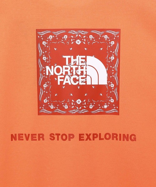 THE NORTH FACE(ザノースフェイス)の「THE NORTH FACE S/S Bandana Square Logo Tee NTW32349(Tシャツ/カットソー・レディース・ネイビー/オレンジ/ホワイト/ブラック・LARGE/MEDIUM/SMALL)」の10枚目の写真