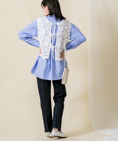 Torrazzo Donna(トラッゾドンナ)の「CNyかぎ針レースベスト(ベスト・レディース・ホワイト・FREE)」の7枚目の写真