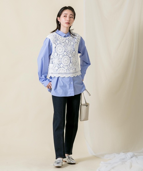 Torrazzo Donna(トラッゾドンナ)の「CNyかぎ針レースベスト(ベスト・レディース・ホワイト・FREE)」の12枚目の写真