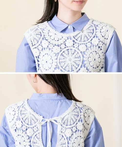 Torrazzo Donna(トラッゾドンナ)の「CNyかぎ針レースベスト(ベスト・レディース・ホワイト・FREE)」の15枚目の写真