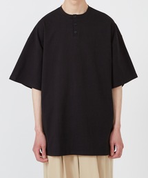 improves | USコットン オーバーサイズ ヘンリーネック 半袖Tシャツ(Tシャツ/カットソー)