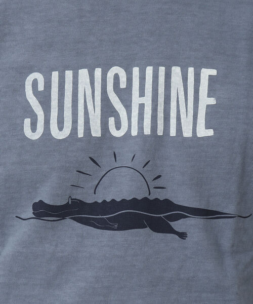BARNS OUTFITTERS(バーンズアウトフィッターズ)の「【BARNS OUTFITTERS/バーンズアウトフィッターズ】別注吊り編みTシャツ SUNSHINE(Tシャツ/カットソー・メンズ・ホワイト/グレイッシュブルー/グレー・S/M/L/XL)」の11枚目の写真