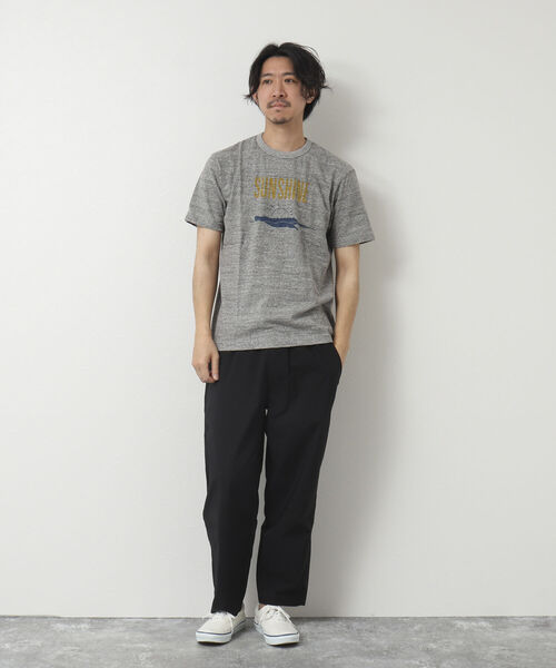 BARNS OUTFITTERS(バーンズアウトフィッターズ)の「【BARNS OUTFITTERS/バーンズアウトフィッターズ】別注吊り編みTシャツ SUNSHINE(Tシャツ/カットソー・メンズ・ホワイト/グレイッシュブルー/グレー・S/M/L/XL)」の17枚目の写真