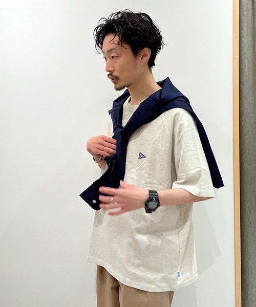 Grand PARK（グランドパーク）の「DISCUS別注ラグランスリーブオーバーTシャツ（Tシャツ/カットソー・メンズ・ベージュ/ホワイト/レッド/グレー・SMALL/MEDIUM/LARGE/X-LARGE）」の21枚目の写真