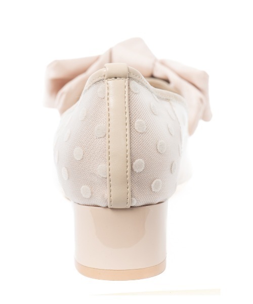REZOY（リゾイ）の「【23SS新作】【REZOY】リボン付きドットレースLOWヒールパンプス（パンプス・レディース・ブラック/ベージュ・22cm/22.5cm/23cm/23.5cm/24cm/24.5cm）」の6枚目の写真