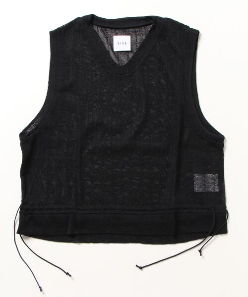 SISE(シセ)の「SISE VEST KNIT(ベスト・メンズ・ブラック・MEDIUM)」の1枚目の写真