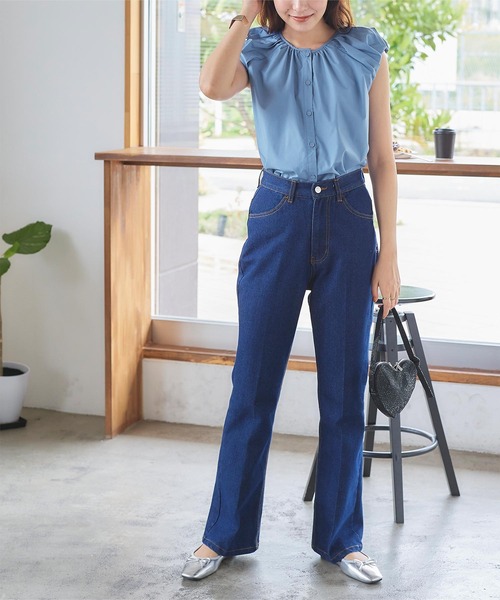 titivate(ティティベイト)の「前後2wayパフショルダーシャツブラウス(シャツ/ブラウス・レディース・オフホワイト/ブラック/イエロー/ブルー・S/M)」の21枚目の写真