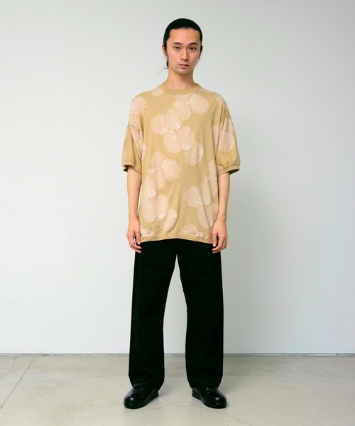 REMI RELIEF（レミレリーフ）の「REMI RELIEF/レミレリーフ シェル柄カットJQ T Tシャツ 総柄Ｔシャツ オーバーサイズ（Tシャツ/カットソー・メンズ・ブラウン/ベージュ/チャコール・L/M/XL）」の14枚目の写真