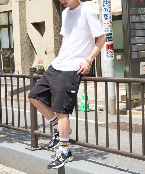 MAISON CLUB】新素材追加！ワイドカーゴハーフパンツ ショートパンツ