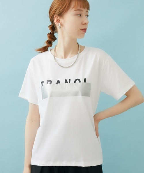 TRANOI（トラノイ）の「TRANOI.TEE（Tシャツ/カットソー・レディース・ブラック/カーキ/ブルー/ホワイト/ブラック系その他/ホワイト系その他/ベージュ・FREE）」の3枚目の写真