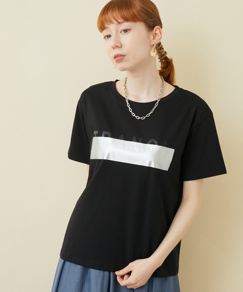 TRANOI（トラノイ）の「TRANOI.TEE（Tシャツ/カットソー・レディース・ブラック/カーキ/ブルー/ホワイト/ブラック系その他/ホワイト系その他/ベージュ・FREE）」の4枚目の写真