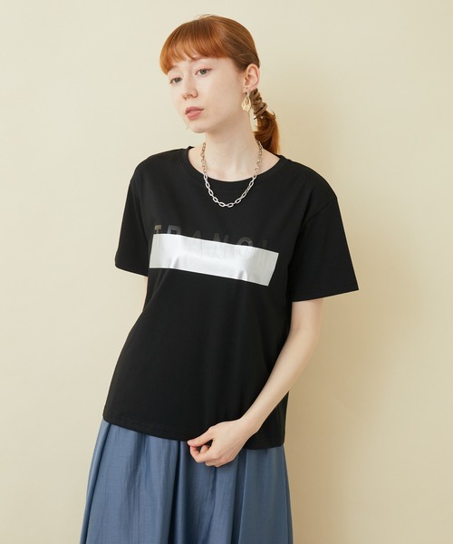 TRANOI（トラノイ）の「TRANOI.TEE（Tシャツ/カットソー・レディース・ブラック/カーキ/ブルー/ホワイト/ブラック系その他/ホワイト系その他/ベージュ・FREE）」の12枚目の写真