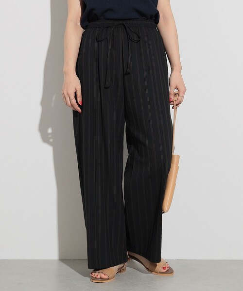 Beams レディース ネイビー パンツ　新品 Ray BEAMS（レイビームス）の「サイド レース ラインパンツ