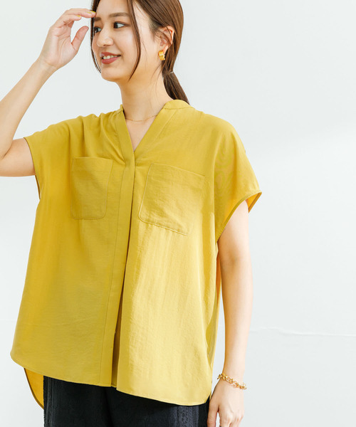 URBAN RESEARCH(アーバンリサーチ)の「ポケット付エアリーシャツ(シャツ/ブラウス・レディース・ネイビー/マスタード/オフホワイト・FREE)」の3枚目の写真