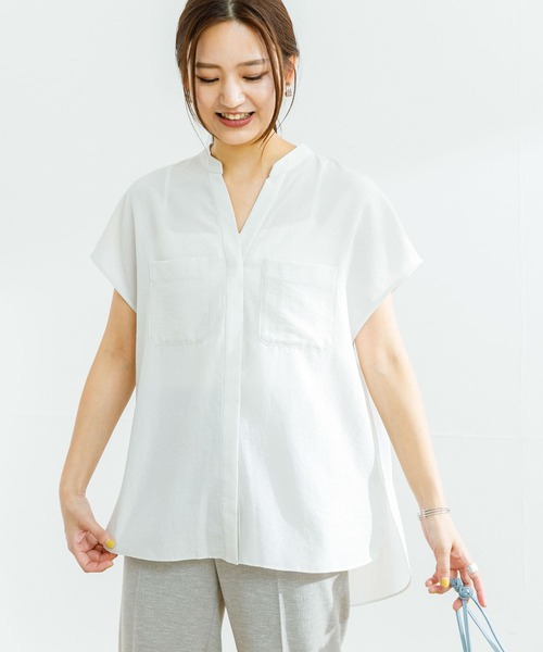 URBAN RESEARCH(アーバンリサーチ)の「ポケット付エアリーシャツ(シャツ/ブラウス・レディース・ネイビー/マスタード/オフホワイト・FREE)」の12枚目の写真