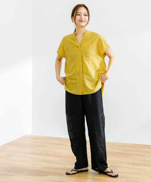 URBAN RESEARCH(アーバンリサーチ)の「ポケット付エアリーシャツ(シャツ/ブラウス・レディース・ネイビー/マスタード/オフホワイト・FREE)」の20枚目の写真